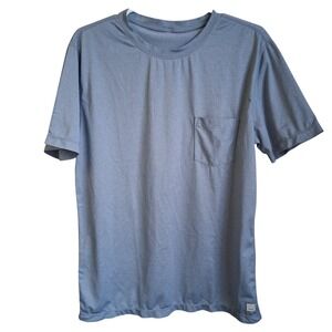 VUORI Tradewind Performance T-Shirt Crew Neck Pocket Tee Lt. Blue Men Large EUC